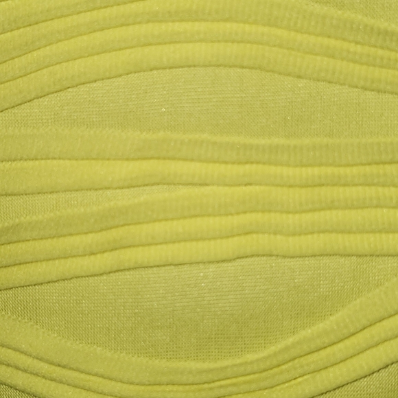 FOREVER21 Florescent yellow bodycon dress with black waist detail in size MED - Picture 6 of 15